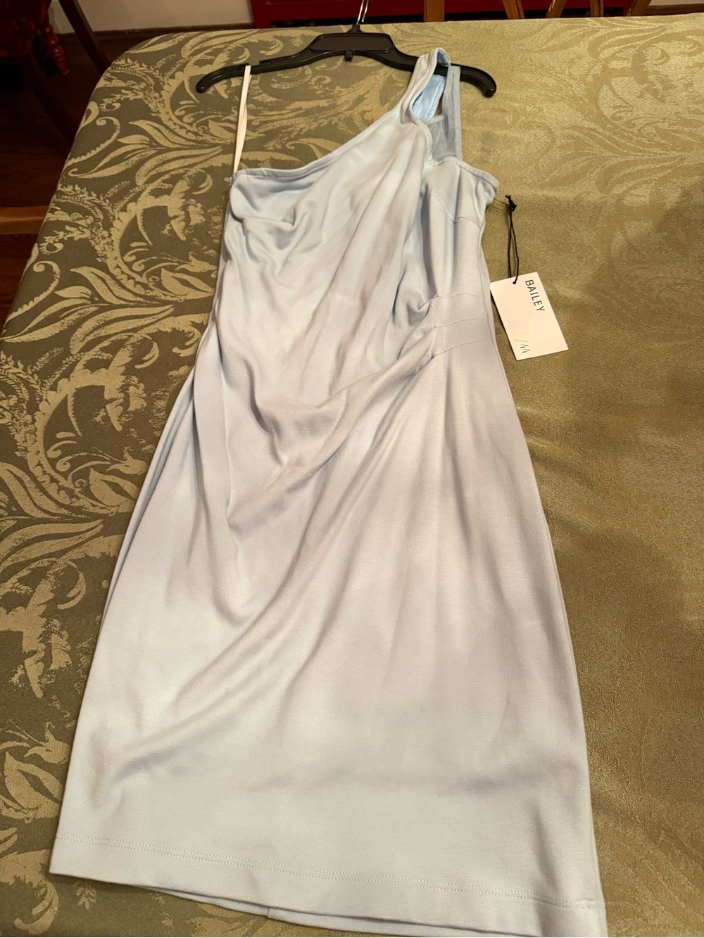 Bailey 44 One-Shoulder Light Blue Dress size S NWT
